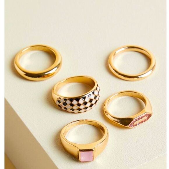 TORRID CHECKERED COCKTAI
RING SET - Picture 1 of 7